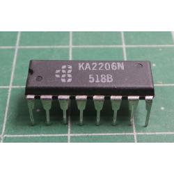 KA2206N, Dual 4W Audio Amplifier, DIL16