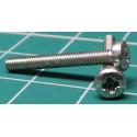 Screw, M2.5x20, Cheese Head, Pozi, Stainless Steel