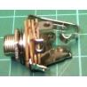 Jack Socket, 6.3mm, Stereo, Open Frame, Panel Mount, with Switch