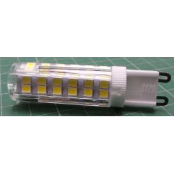 Bulb, LED, G9, 75x SMD2835, 230V, 4.5W, Cold White