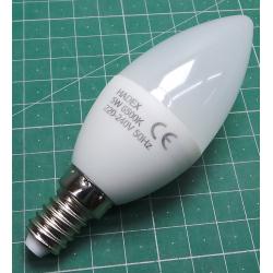 Bulb, LED, E14, C35, Cold White, Candle type, 230V, 4.5W