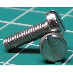 Screw, M3x10 Cheese Head, Slotted, Stainless Steel