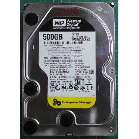 USED Hard Disk,WD5002ABYS,WD RE3,WD5002ABYS-02B1B0,Desktop,SATA,500GB tested good,no bad sectors or SMART error