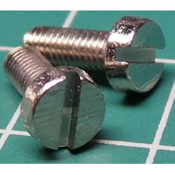 Screw, M3x8 Cheese Head, Slotted, Stainless Steel