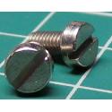 Screw, M3x6, Cheese Head, Slotted, Stainless Steel