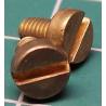 Screw, M3x5, Cheese Head, Slotted, Brass