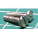 Screw, M2x8, Cheese Head , Slotted, Stainless Steel
