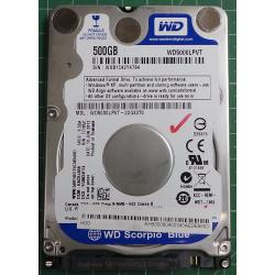 USED Hard disk,WD5000LPVT,WD5000LPVT-22G33T0,Laptop, SATA, 500GB tested good, no bad sectors or SMART errors
