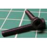 Screw, M3x20, Cheese Head, Hex, Black Finish