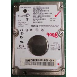 USED Hard disk,Segate,ST94019A, P/N: 9Y1422-034, Laptop, IDE, 40GB tested good, no bad sectors or SMART errors