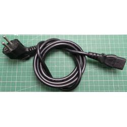USED,1.5m, IEC to R/A Euro Plug Cable