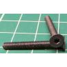 Screw, M3x25, Countersunk Head, Hex, Black Finish