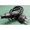 0.7m, Cloverleaf / Micky Mouse connector to Euro Plug