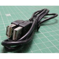 USB Extension Cable, 1m, Black
