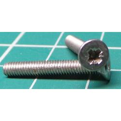 Screw, M3x20, Countersunk Head, Phillips, Stainless Steel