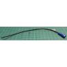Tri Rated, 1mm2, 105deg, Black, 0.2m offcut with 6.3mm Female Faston