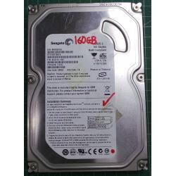 USED, Hard Disk, Seagate, DB35.3, ST3160215ACE, P/N: 9CZ012-667, Firmware: 3.ACG, Desktop, IDE, 160GB