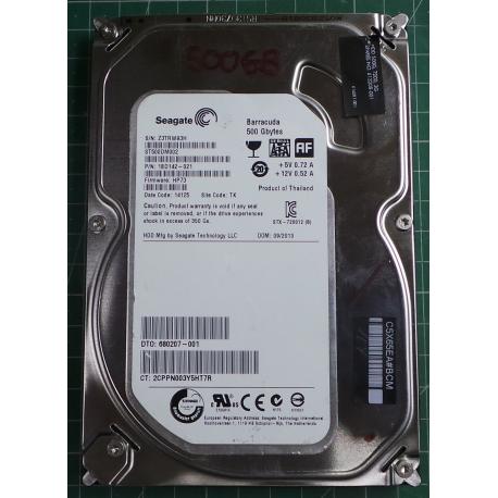 USED, Hard Disk, Seagate, Barracuda, ST500DM002, P/N:1BD142-021, Firmware: HP73, Desktop, SATA , 500GB
