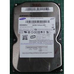 USED Hard Disk, SAMSUNG, HD080HJ, P/N: 116211FL840044, Desktop, SATA, 80GB
