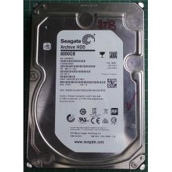 USED, Hard Disk, Seagate, Archive HDD, ST8000AS0002, P/N: 1NA17Z-002, Firmware: AR13, Desktop, SATA , 8TB
