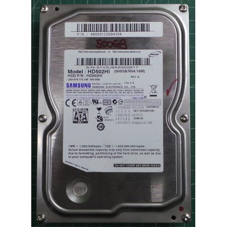 USED, Hard Disk, SAMSUNG, HD252HI, P/N: 489331IS584338, Desktop, SATA, 500GB