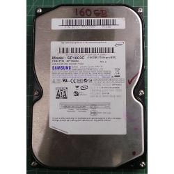 USED, Hard Disk, SAMSUNG, SP1603C, P/N: 301011FP221597, Desktop, SATA, 160GB