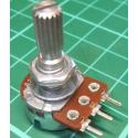 Potentiometer, 100K, Log, THT, 6x13.5mm Shaft