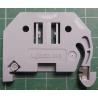 Wago 249-116, Screwless end stop; 6 mm wide; for DIN-rail 35 x 15 and 35 x 7.5; gray