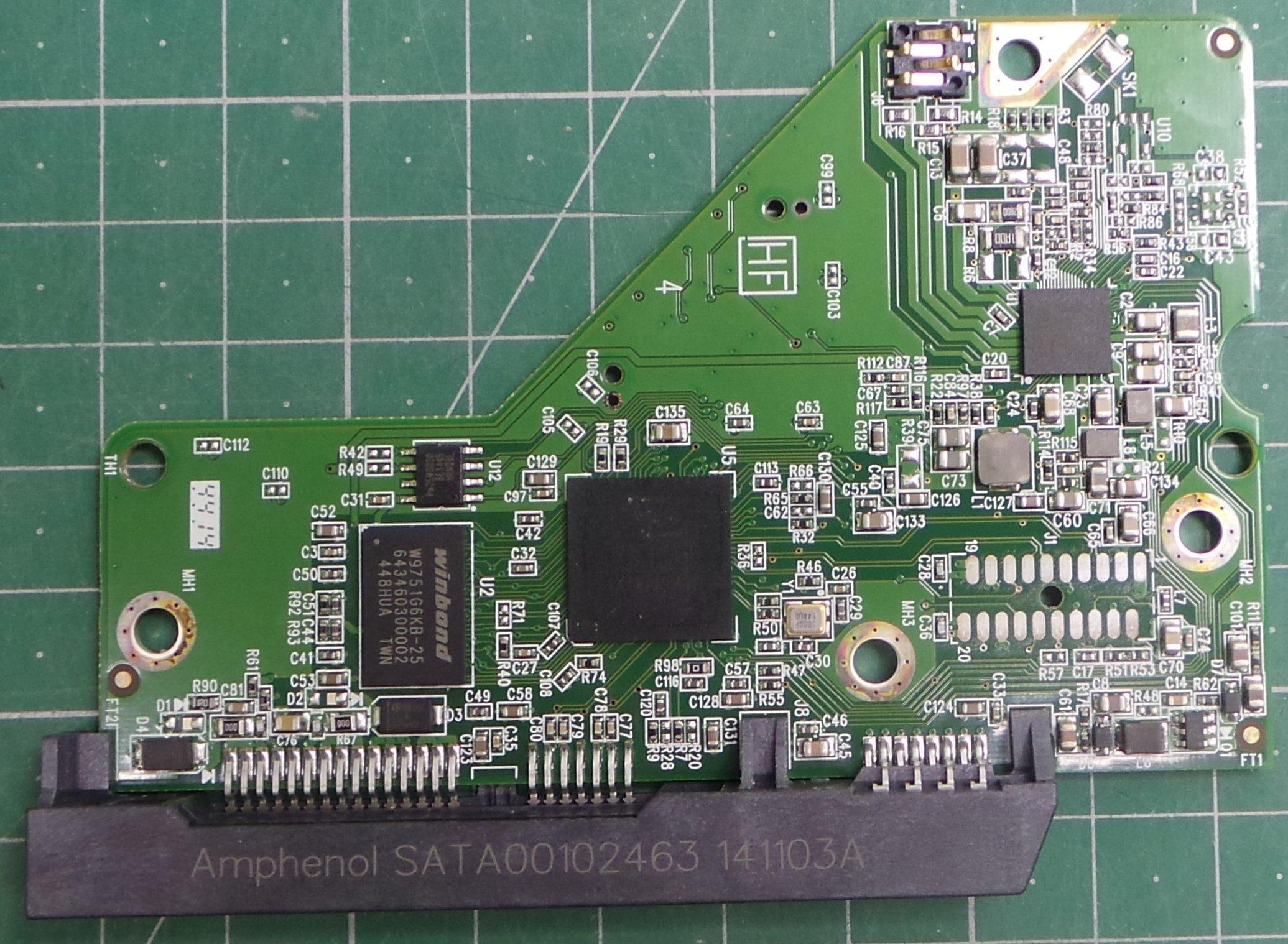 PCB: 2060-771829-005 Rev A, WD10EZEX-08M2NA0, 1TB, 3.5