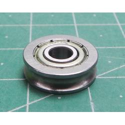 Ball bearing U604ZZ with groove, 13x4mm on 4mm shaft