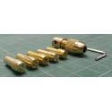 Chuck 0.3-3mm for mini drills, 5x collet, for shaft 3.175mm
