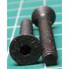 Screw, M4x25, Countersunk Head, Hex, Black Finish