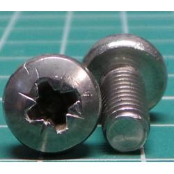 Screw, M5x12 ,Button Head, Pozi, Stainless Steel