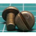 Screw, M5x10, Button Head, Slotted, Brass