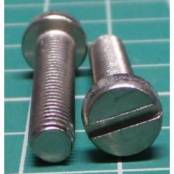 Screw, M5x22, Cheese Head, Slotted, Stainless Steel