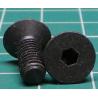 Screw, M5x10, Countersunk Head, Hex, Black Finish