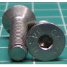 Screw, M5x20, Countersunk Head, Hex, Stainless Steel