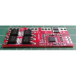 Protection circuit and balancer for 4 Li-Ion cells 18650, current up to 30A