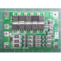 Protection circuit and balancer for 3 Li-Ion cells 18650, current up to 40A