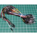 65 x Mixed Color Male to Male Breadboard Jumper wires, various lengths