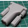 Adaptor, 9 Way D Type Female to 6 Way PS/2 Connector Female