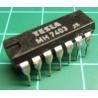 7403, MH7403, TESLA, quad 2-input NAND gate with open collector outputs