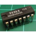 7403, MH84S03S (Hi Spec 74S03), TESLA, quad 2-input NAND gate with open collector outputs