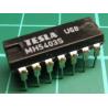 7430, MH5403S (Mil Spec 7403S), TESLA, quad 2-input NAND gate with open collector outputs