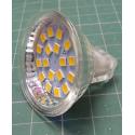 LED Bulb, MR11, 18SMD-2835, AC/DC: 10-30V, Warm White