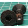 Screw, M6x16, Countersunk Head, Hex, Black Finish