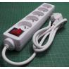 5 Way Mains Adaptor, 1.5m Cable, 5x10A, With Switch, 3x1mm2