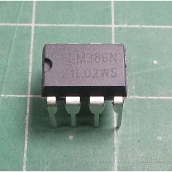 LM386N, 0.4W Audio Amplifier IC, 12V, 0.4A, DIL8