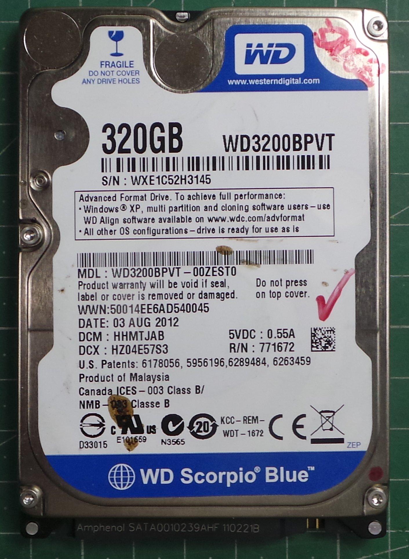 Wd3200bpvt on sale