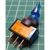 Switch SPDT Toggle, 12VDC, 10A, Illuminated, Blue
